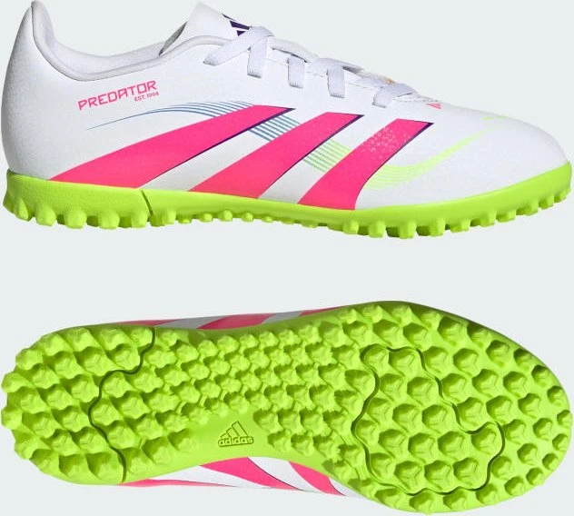 adidas Predator Club TF cloud white/lucid pink/lucid lemon (Junior)