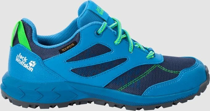 Jack Wolfskin Woodland Texapore Low blau/grün (Junior)