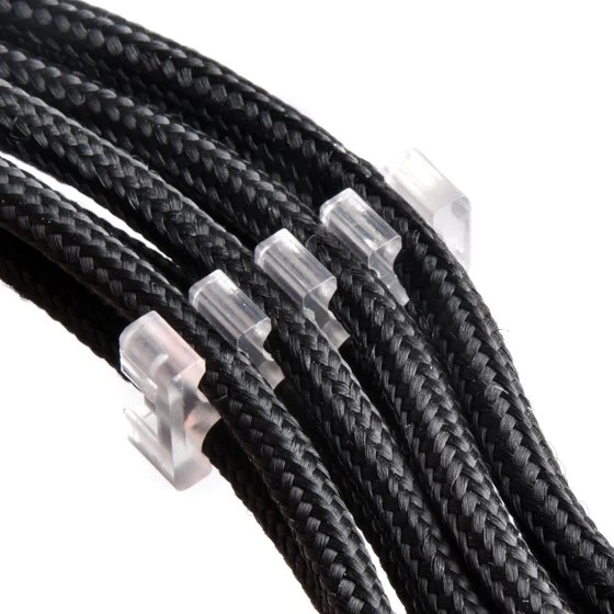 SilverStone PP09 Kabelkamm Set, transparent, 20er-Pack