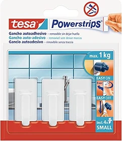 tesa Powerstrips Haken small Classic weiß, 3 Stück