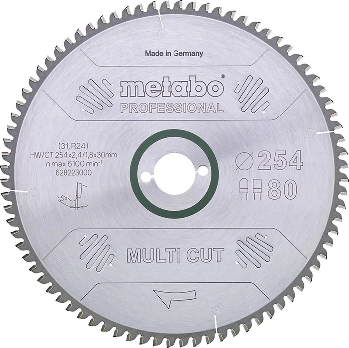 Metabo Multi Cut Kreissägeblatt 80Z, 254x1.8x30mm, 1 Stück