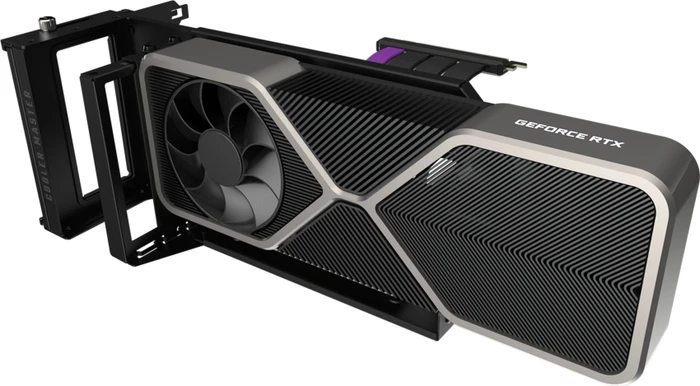 Cooler Master Vertical Graphics Card Holder Kit V3 Riser Card, inkl. PCI-Slot Blende, gewinkelt, PCIe 4.0, 165mm, schwarz