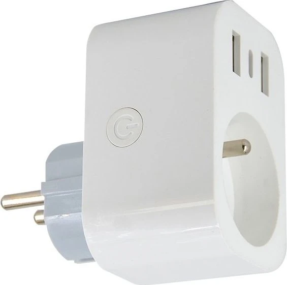 Immax Neo Lite Smart Plug Indoor weiß, 3680W, 2x USB-A/1x USB-C, Typ E, Smart-Steckdose