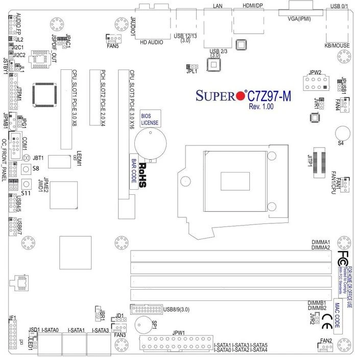 Supermicro Supero C7Z97-M (Intel 1150)