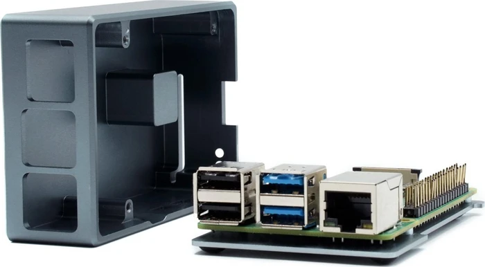 KKSB Heatsink Gehäuse für Raspberry Pi 4, grau