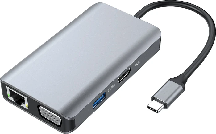 Conceptronic 7-in-1 Dockingstation, USB-C 3.0 [Stecker]