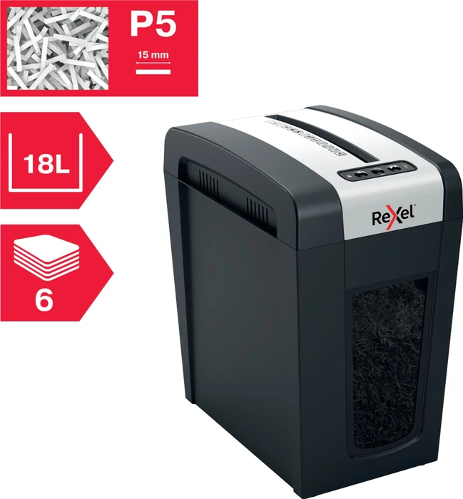 Rexel Secure MC6-SL Slimline Whisper-Shred, 2x15mm