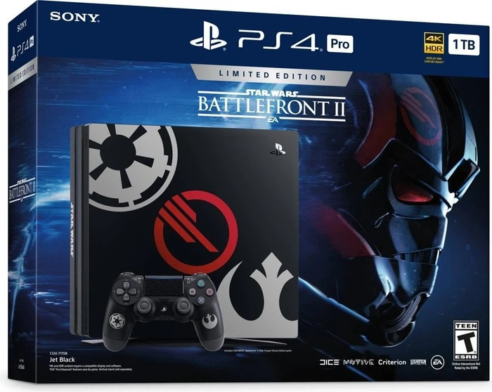 Sony PlayStation 4 Pro - 1TB Star Wars Battlefront II Limited Edition Bundle schwarz