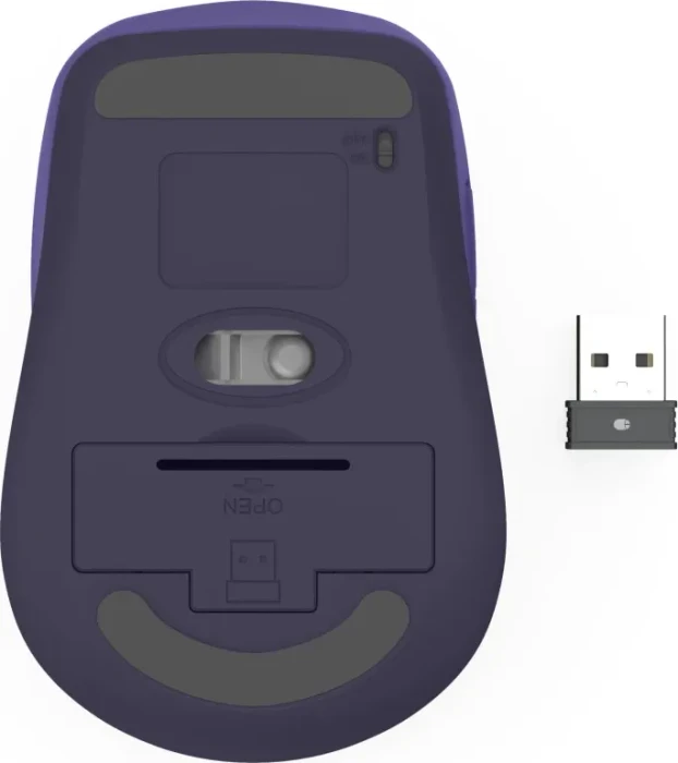 Hama WM-450 Silent Wireless Multi-Device Mouse blau/violett, USB/Bluetooth