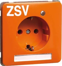 Peha Steckdose SCHUKO ZSV Beschriftungsfeld LED, orange