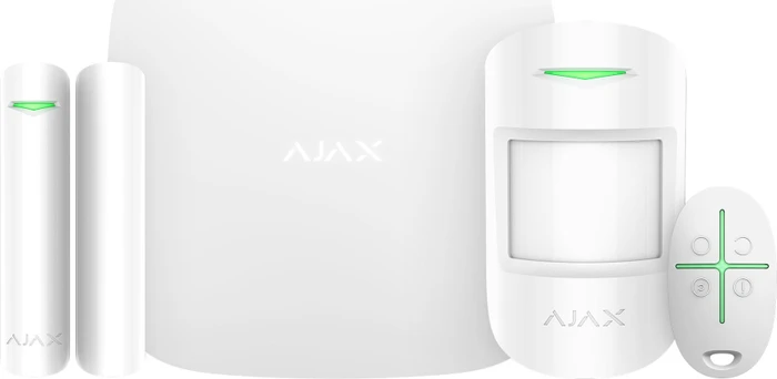 Ajax Hub 1 Plus Starter Kit Funk-Alarmanlage weiß, Set