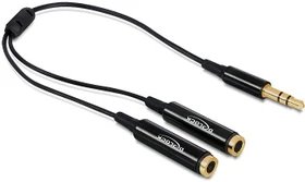 DeLOCK 3.5mm/2x 3.5mm Klinke Adapterkabel, schwarz (65356)