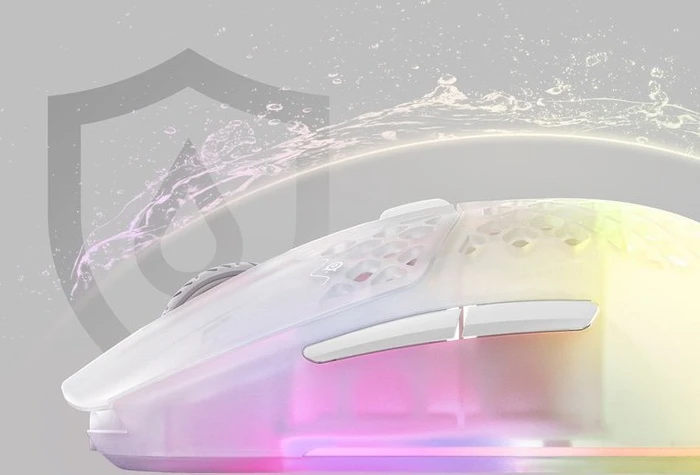 SteelSeries Aerox 3 Wireless Ghost weiß/transparent, USB/Bluetooth