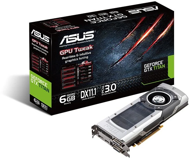 ASUS GeForce GTX Titan, GTXTITAN-6GD5, 6GB GDDR5, 2x DVI, HDMI, DP