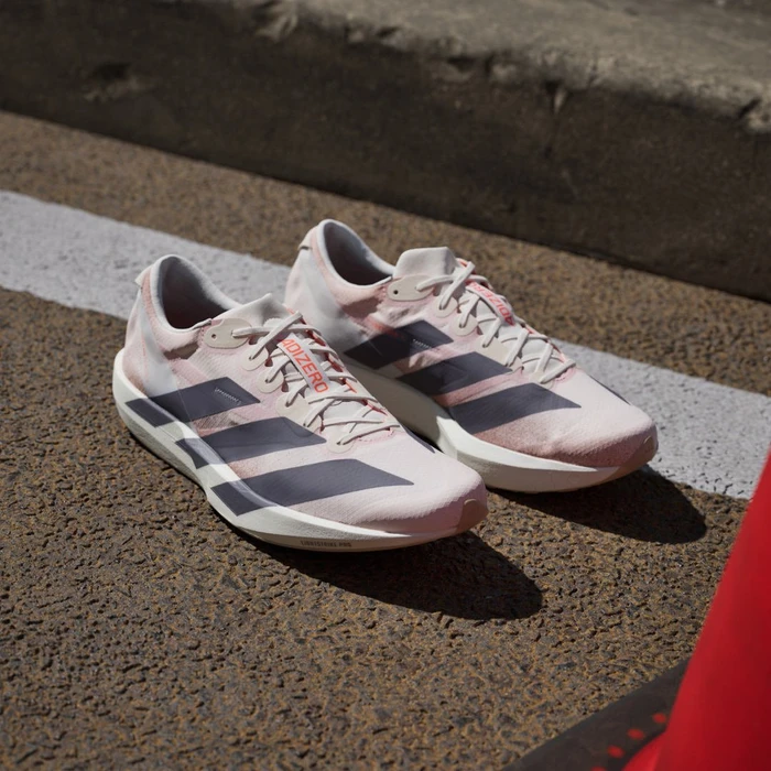 adidas Adizero Adios 9 chalk white/grey strata/impact orange (Herren)