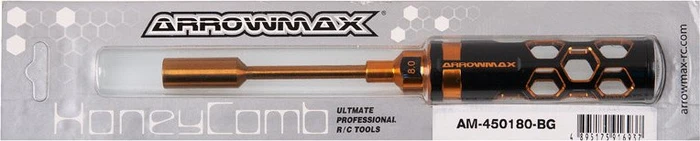 Arrowmax Honeycomb Black Golden AM-450180-BG Außensechskant Schraubendreher, 8x100mm