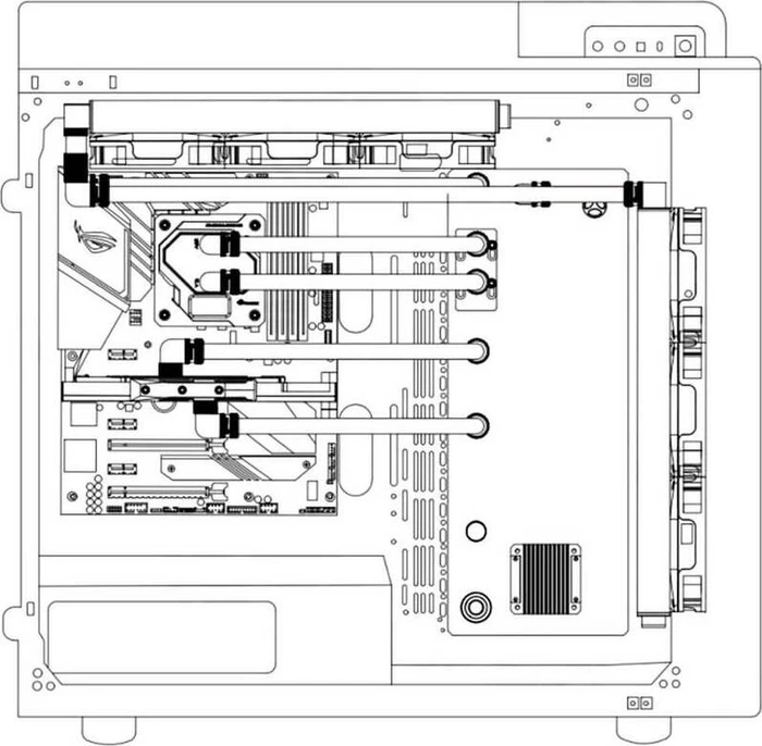 Bykski Thermaltake Level 20 GT Distro-Plate, Verteilerplatte mit Pumpe