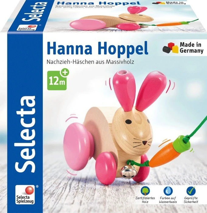 Schmidt Spiele Selecta Hanna Hoppel Nachzieh Hase