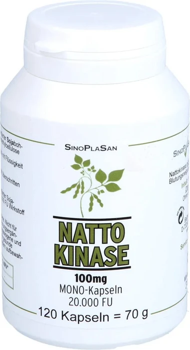 SinoPlaSan Nattokinase 100mg Mono 20.000 FU Kapseln, 120 Stück