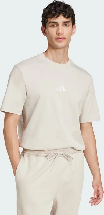 adidas Essentials Small Logo Single Jersey T-Shirt kurzarm beige/weiß (Herren)