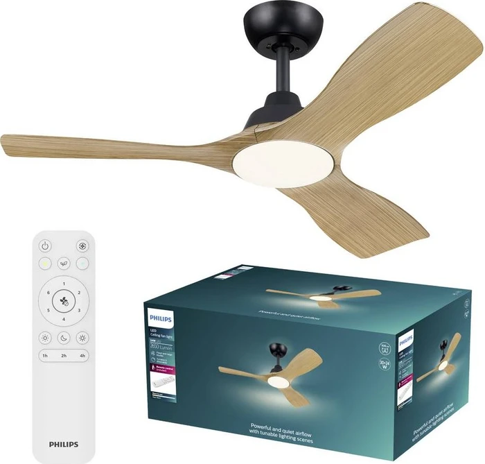 Philips Olas 106cm Deckenventilator schwarz/braun