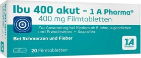 1A Pharma Ibu 400 akut Schmerztabletten, 20 Stück