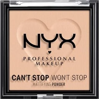 NYX Can't Stop Won't Stop Mattifying Powder Light Medium 03, 6g