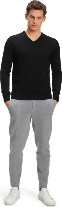 Falke Basic Apparel V-Ausschnitt Pullover schwarz (Herren)