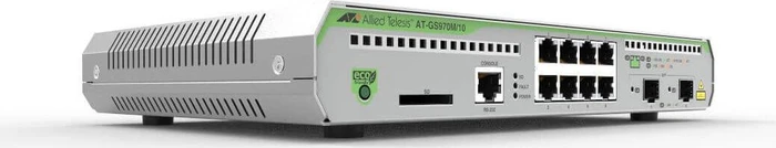 Allied Telesis CentreCOM GS970M Desktop Gigabit Managed Switch, 8x RJ-45, 2x SFP