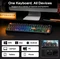 Epomaker TH108 V2 Pro Wireless, Black, LEDs RGB, hot-swap, Epomaker Sea Salt Silent V2, USB/Bluetooth, US Vorschaubild