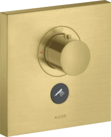 Hansgrohe Axor ShowerSelect Thermostat HighFlow Unterputz eckig für 1 Verbraucher und einen zusätzlichen Abgang brushed brass