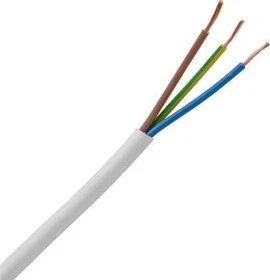 Kopp Schlauchleitung H05VV-F 3Gx1,5mm², 3-adrig, 5m Ring, weiß