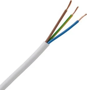 Kopp Schlauchleitung H05VV-F 3Gx1,5mm², 3-adrig, 5m Ring, weiß