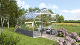 Vitavia Cassandra 11500 ESG 3mm Gewächshaus inkl. Sockel schwarz/anthrazit