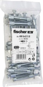 fischer HM 6x52 S B Hohlraum-Metalldübel Schrauben/Dübel-Sortiment, 20 Stück
