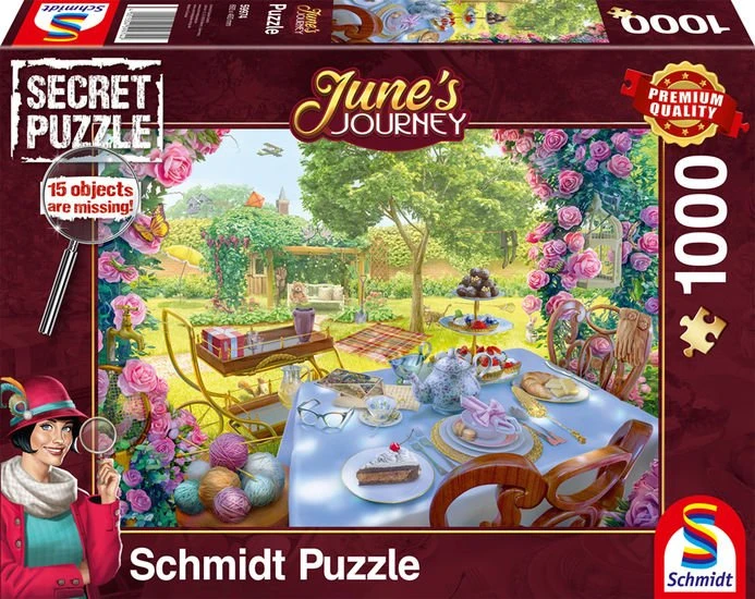 Schmidt Spiele Secret Puzzle - Tee im Garten