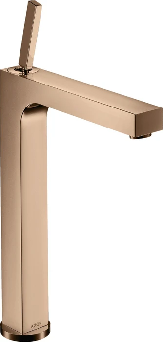 Hansgrohe Axor Citterio 280 Waschbeckenarmatur mit Pingriff und Ablauffernbedienung polished red gold
