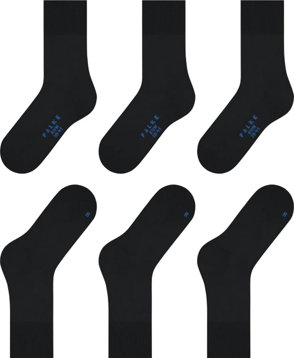 Falke Run Socken schwarz, 3 Paare