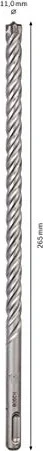 Bosch Professional SDS-plus-7X Hammerbohrer, 11x200x265mm, 1 Stück