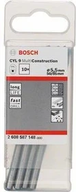 Bosch Professional CYL-9 MultiConstruction Mehrzweckbohrer, 5.5x50x85mm, 10 Stück