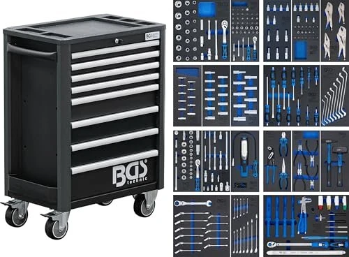 BGS technic Profi Exclusive Werkzeugwagen bestückt inkl. 259-tlg. Zubehör