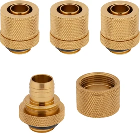 Corsair Hydro X Series XF Softline, Compression Fitting G1/4" auf 13/10mm, gold, 4er-Pack