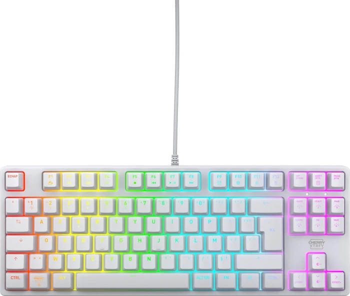 Cherry Xtrfy K4V2 TKL, weiß, LEDs RGB, MX2A RGB RED, USB, FR