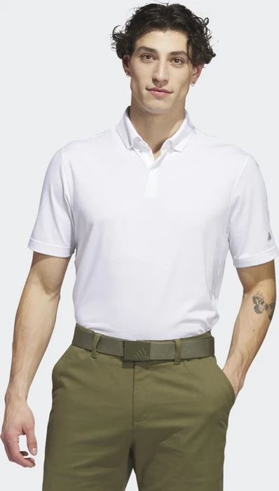 adidas Go-To Poloshirt kurzarm white melange (Herren)