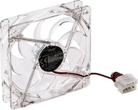 Akyga LED-Lüfter transparent/rot, 120mm