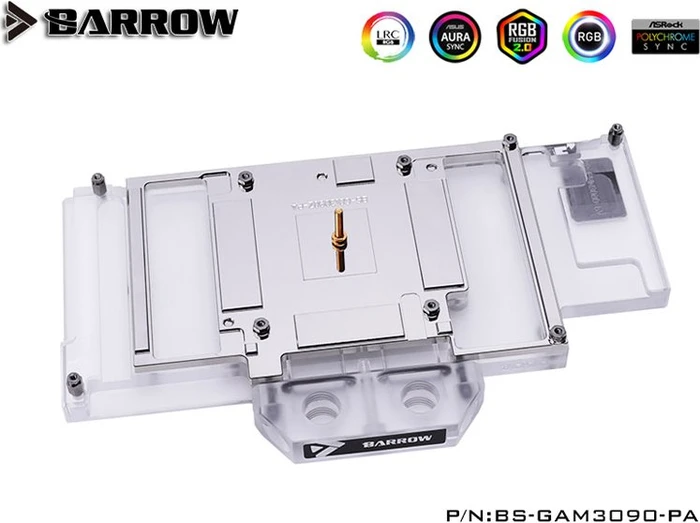Barrow NVIDIA RTX 3090 LRC 2.0 Full Coverage GPU Water Block, Galax/KFA²/Gainward 3090 Aurora