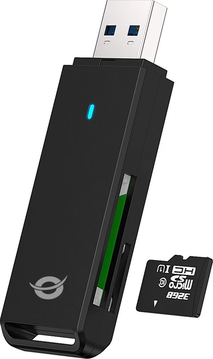 Conceptronic Dual-Slot-Cardreader, USB-A 3.0 [Stecker]
