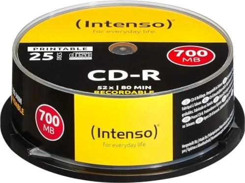 Intenso CD-R 80min/700MB, 52x, 25er Spindel, printable