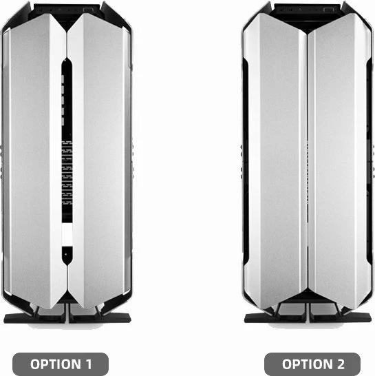Lian Li Odyssey X, silber, Glasfenster