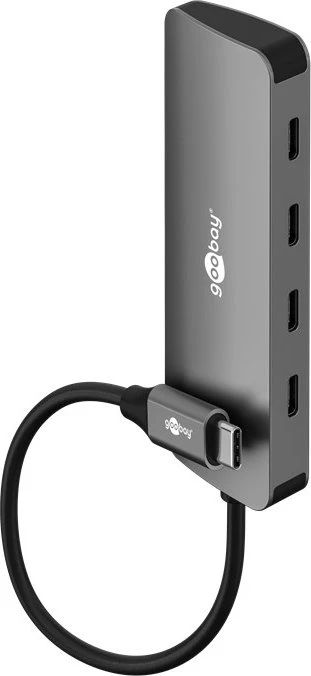 Wentronic goobay Slim 4-Port USB-Hub, 4x USB-C 3.1, USB-C 3.1 [Stecker]